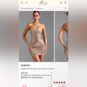 Oh Polly Embellished Dress Size 4